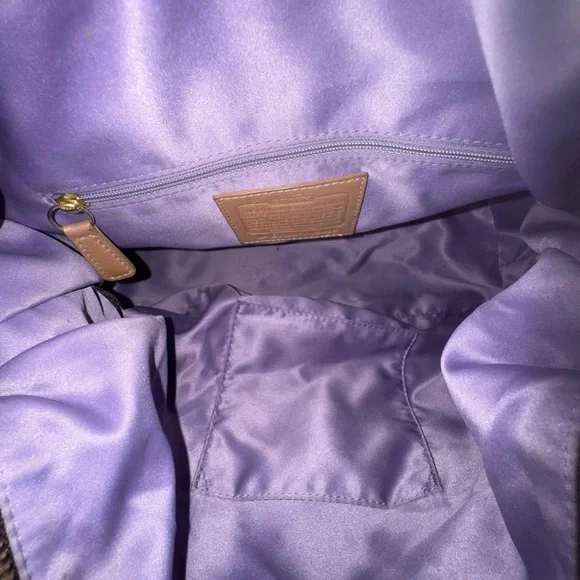 Coach Ashley Metallic Gold Leather Satchel with Crossbody Strap and Hangtag - Picture 10 of 11